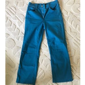 3x1 NYC Shelter Wide Leg Jeans Peacock Blue